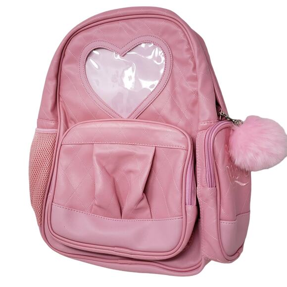 NEW! Stay Peachy 2020 Backpack Pink Heart Cutout Detail - Picture 1 of 9
